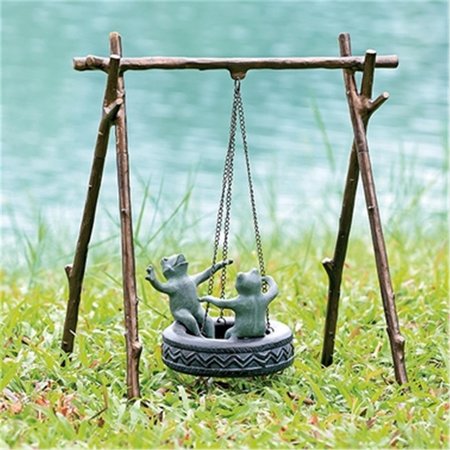 SPI Tire Swing Frogs Garden Sculpture 23.50 x 22 x 13.50 in. 34886